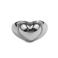 Shangjie OEM joyas Wholesale 925 silver Plated Fashion Women Rings Gold Plated Adjustable Rings Glossy Heart Rings for Girls